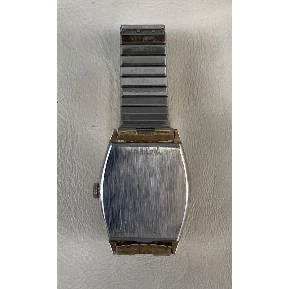 Vintage BULOVA L9 Men's Square Watch 10K Rolled Gold Parts/Repair 17 Jewels - Picture 7 of 9